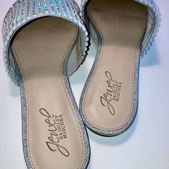 Jewel Badgley Mischka Felina Mules Size 8 NWOT - Picture 3 of 7